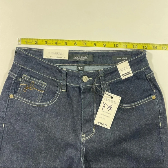 New Judy Blue High Waist Mom Jeans Dark Wash - Picture 7 of 9